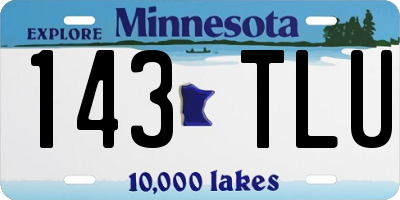 MN license plate 143TLU