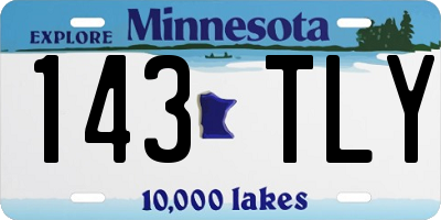 MN license plate 143TLY