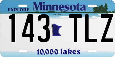 MN license plate 143TLZ