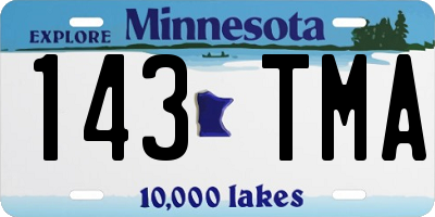 MN license plate 143TMA