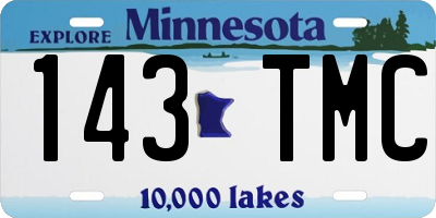 MN license plate 143TMC