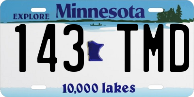 MN license plate 143TMD