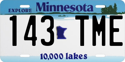 MN license plate 143TME