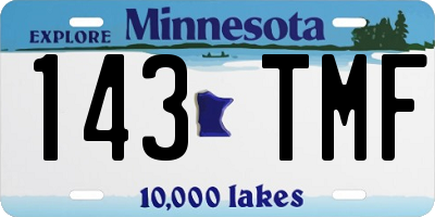 MN license plate 143TMF