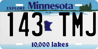 MN license plate 143TMJ