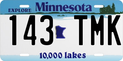 MN license plate 143TMK