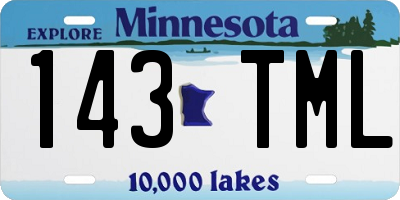 MN license plate 143TML