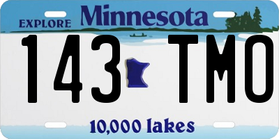 MN license plate 143TMO