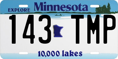 MN license plate 143TMP