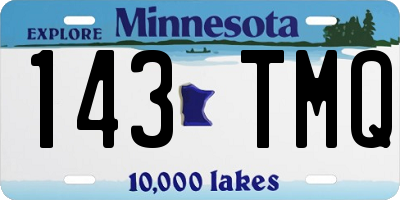 MN license plate 143TMQ
