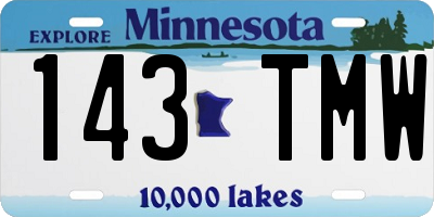 MN license plate 143TMW