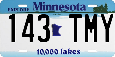 MN license plate 143TMY