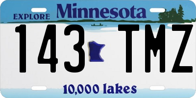 MN license plate 143TMZ