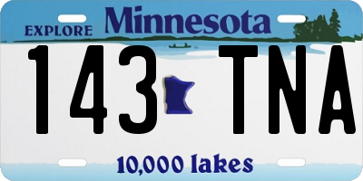 MN license plate 143TNA