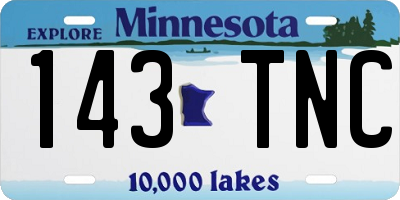 MN license plate 143TNC