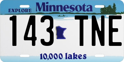 MN license plate 143TNE