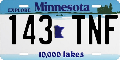 MN license plate 143TNF