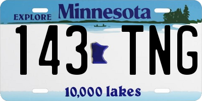 MN license plate 143TNG