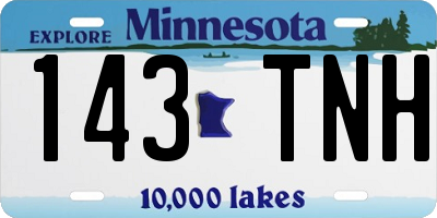 MN license plate 143TNH