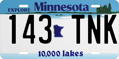 MN license plate 143TNK