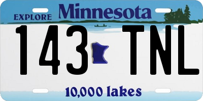 MN license plate 143TNL