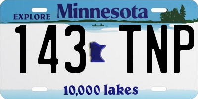 MN license plate 143TNP