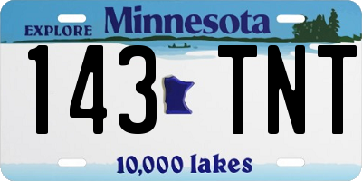 MN license plate 143TNT