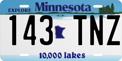 MN license plate 143TNZ