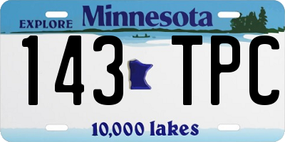 MN license plate 143TPC