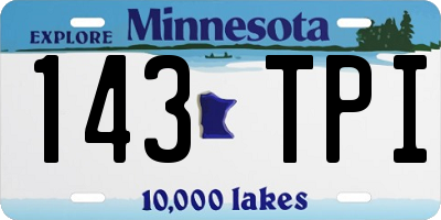 MN license plate 143TPI