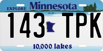 MN license plate 143TPK