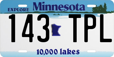 MN license plate 143TPL