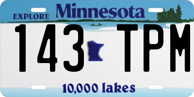 MN license plate 143TPM