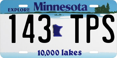 MN license plate 143TPS