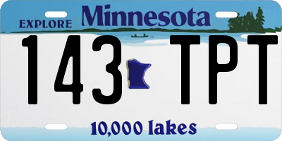 MN license plate 143TPT