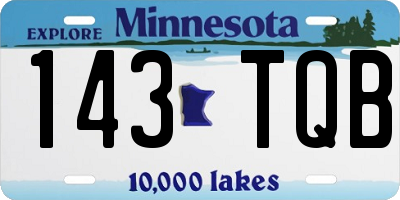 MN license plate 143TQB