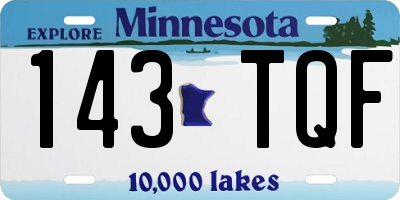 MN license plate 143TQF