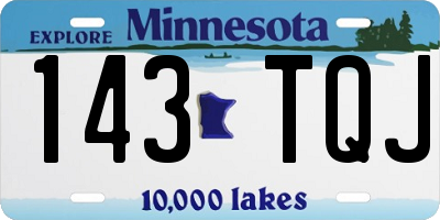 MN license plate 143TQJ