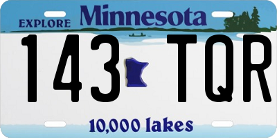 MN license plate 143TQR