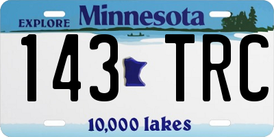 MN license plate 143TRC