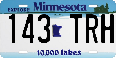 MN license plate 143TRH