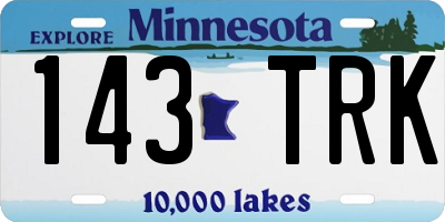 MN license plate 143TRK