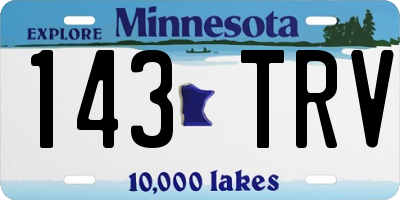 MN license plate 143TRV