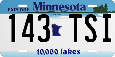 MN license plate 143TSI