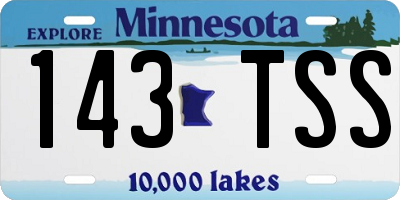 MN license plate 143TSS