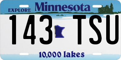 MN license plate 143TSU