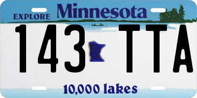 MN license plate 143TTA