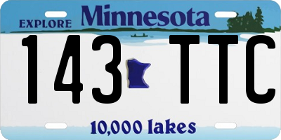 MN license plate 143TTC