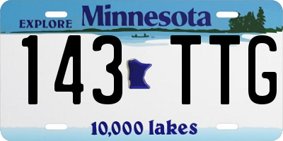 MN license plate 143TTG