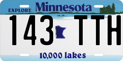 MN license plate 143TTH